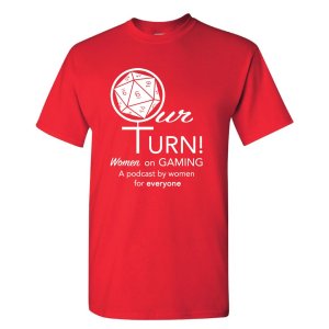 Our Turn Podcast T-Shirt in Red!